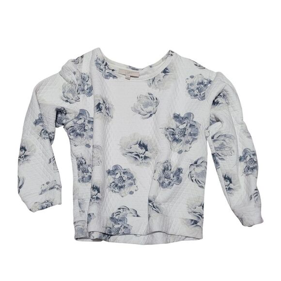 Loft quilted grey rose sweatshirt - Picture 1 of 3